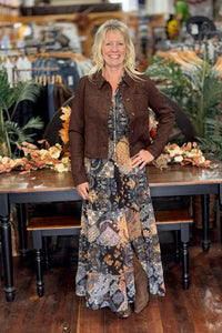 Matilda Chocolate Crop Trucker Jacket by Kut From The Kloth-Jacket-Kut From The Kloth-Gallop 'n Glitz- Women's Western Wear Boutique, Located in Grants Pass, Oregon