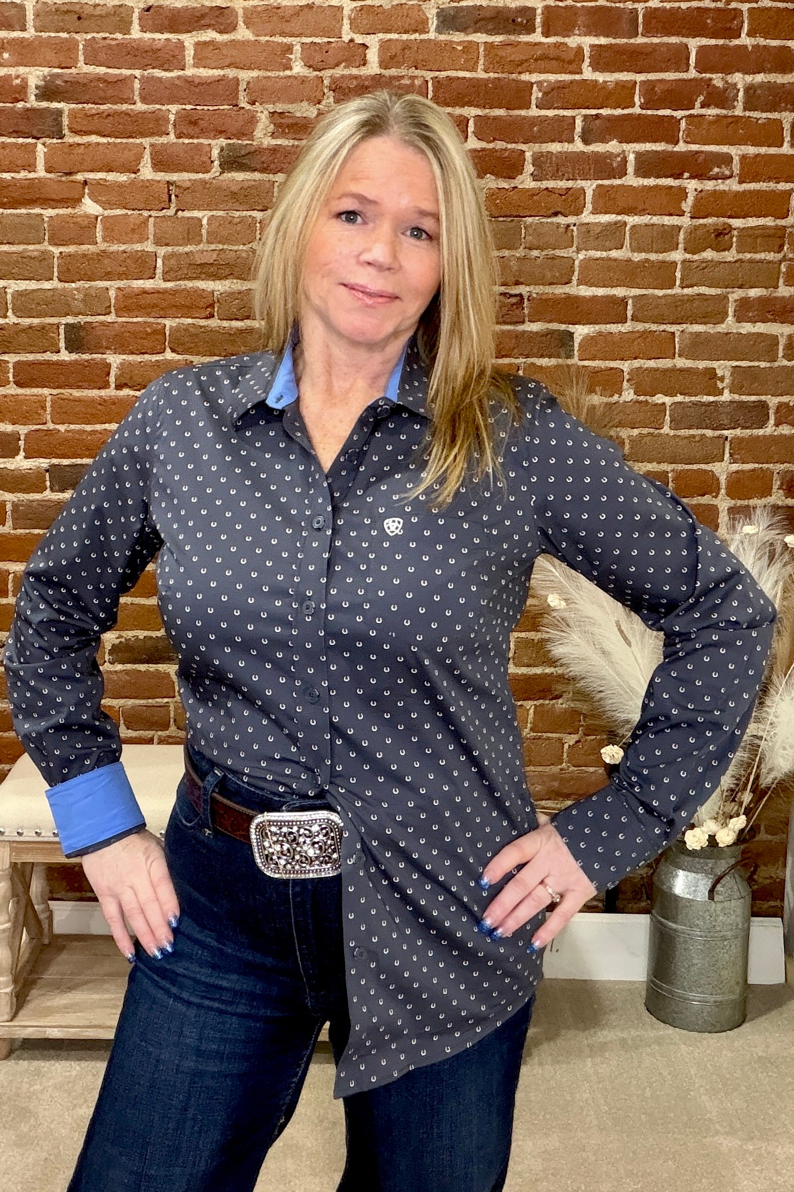 Women’s Horseshoe Print Kirby Shirt by Ariat
