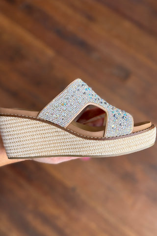 KISS N TELL Rhinestone Wedges By Corkys-Women's Shoes-Corkys-Gallop 'n Glitz- Women's Western Wear Boutique, Located in Grants Pass, Oregon