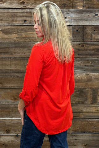 Klassic Charm Red Top-Top-Sterling Kreek-Gallop 'n Glitz- Women's Western Wear Boutique, Located in Grants Pass, Oregon