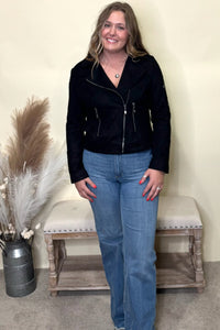 Nomad Spirit Black Embroidered Moto Jacket-Jacket-Montana Co-Gallop 'n Glitz- Women's Western Wear Boutique, Located in Grants Pass, Oregon