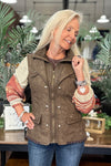 EXCLUSIVE DESIGN Faux Leather Brown Vest by GALLOP 'N GLITZ-Vest-Gallop 'n Glitz-Gallop 'n Glitz- Women's Western Wear Boutique, Located in Grants Pass, Oregon