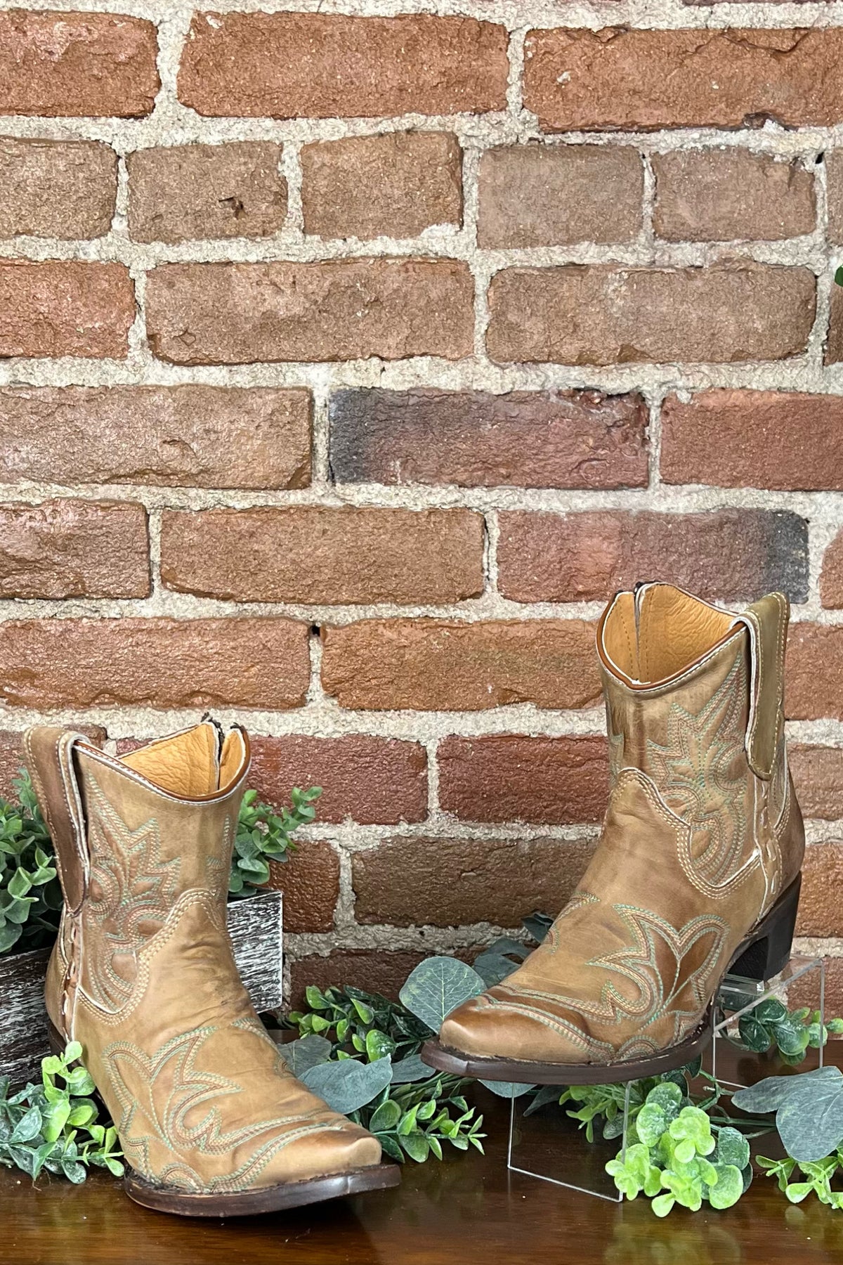 Ladies Embroidered Ankle Circle G Boot by Corral Boots-Boot-Corral Boots/Circle G by Corral Boots-Gallop 'n Glitz- Women's Western Wear Boutique, Located in Grants Pass, Oregon