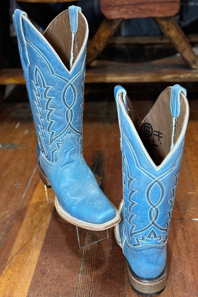 Lt Blue Embroidered Boot by Circle G Boots-Women's Boot-Circle G Boots-Gallop 'n Glitz- Women's Western Wear Boutique, Located in Grants Pass, Oregon