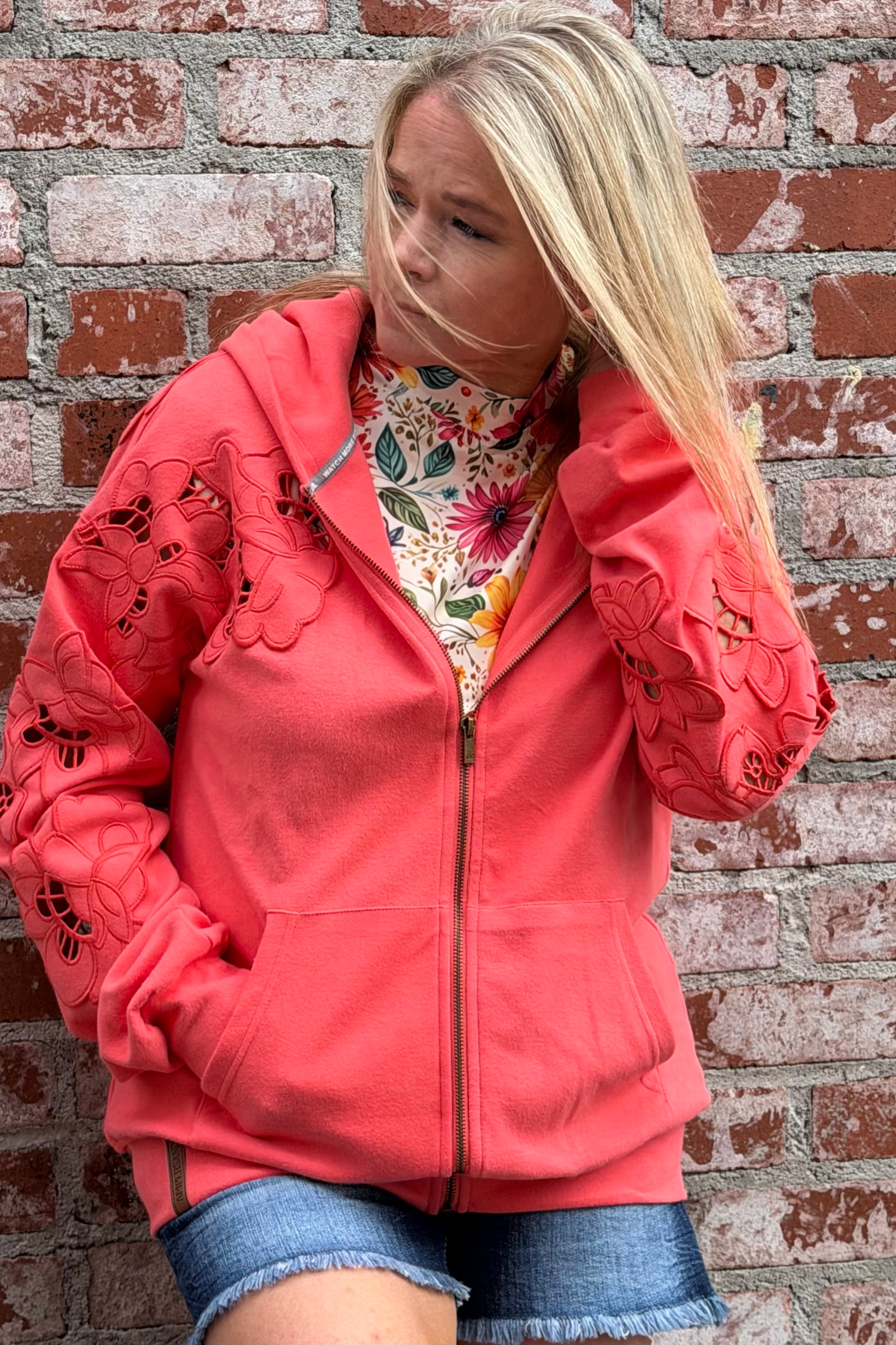 Love Story Zip Up Hoodie by Ampersand-Sweatshirt-Ampersand-Gallop 'n Glitz- Women's Western Wear Boutique, Located in Grants Pass, Oregon