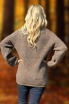 Cozy Soft Brown Turtleneck Sweater-Sweater-Molly Bracken-Gallop 'n Glitz- Women's Western Wear Boutique, Located in Grants Pass, Oregon