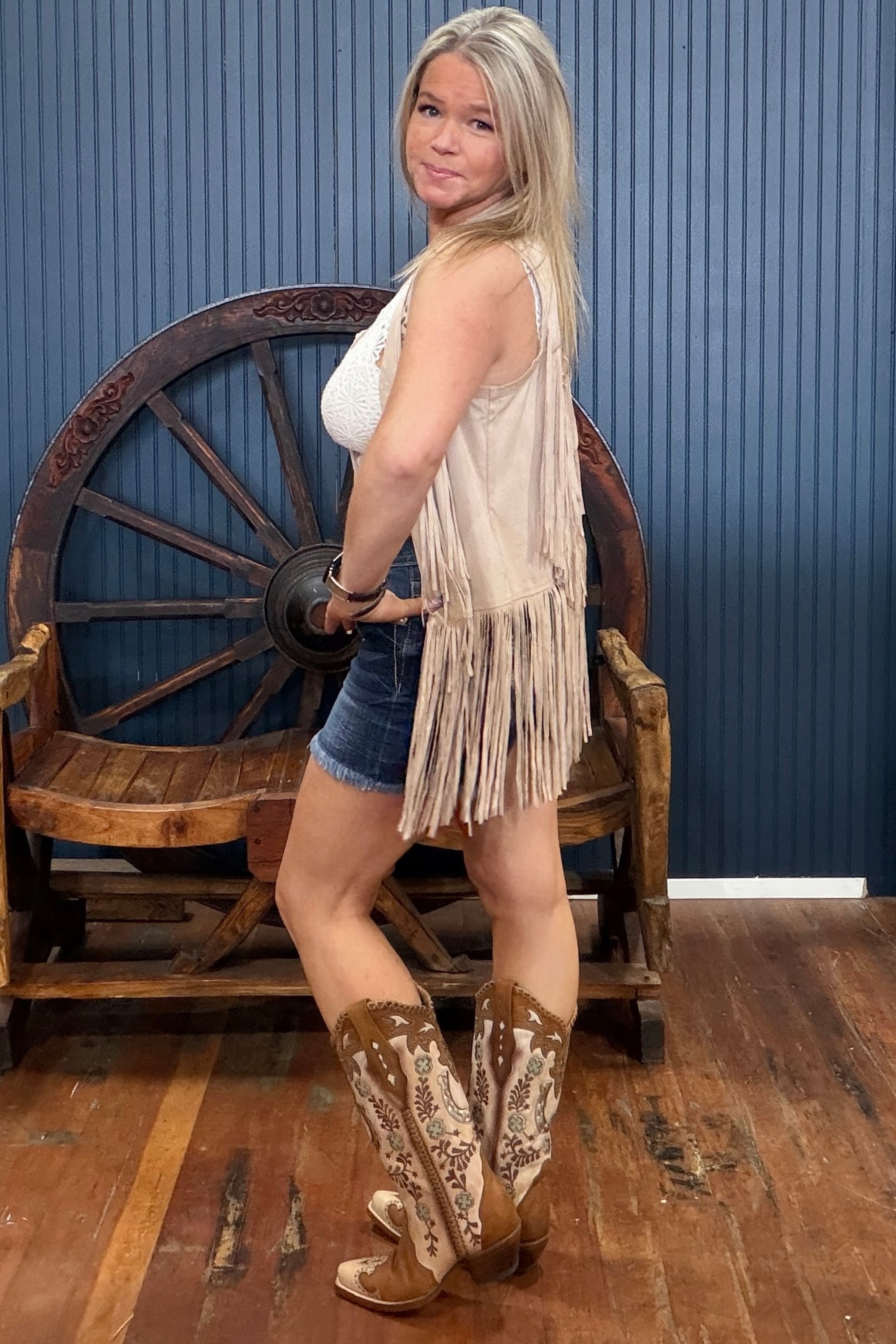Desert Jewel Denim Shorts by Miss Me-Shorts-Miss Me-Gallop 'n Glitz- Women's Western Wear Boutique, Located in Grants Pass, Oregon