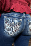 Patriotic Angel Wings Mid Rise Bootcut Jean by Miss Me-Bootcut-Miss Me-Gallop 'n Glitz- Women's Western Wear Boutique, Located in Grants Pass, Oregon