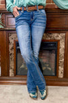 Turquoise Goddess Mid Rise Bootcut Jean by Miss Me-Bootcut-Miss Me-Gallop 'n Glitz- Women's Western Wear Boutique, Located in Grants Pass, Oregon