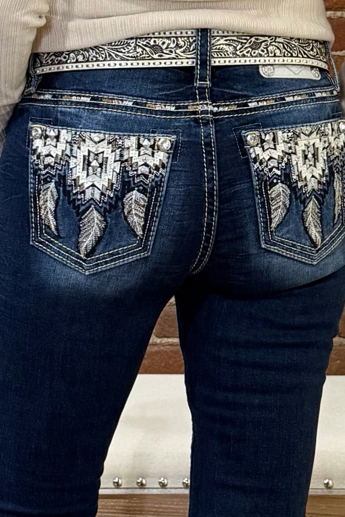 Dreamcatcher Mid Rise Bootcut Jean by Miss Me-Bootcut-Miss Me-Gallop 'n Glitz- Women's Western Wear Boutique, Located in Grants Pass, Oregon