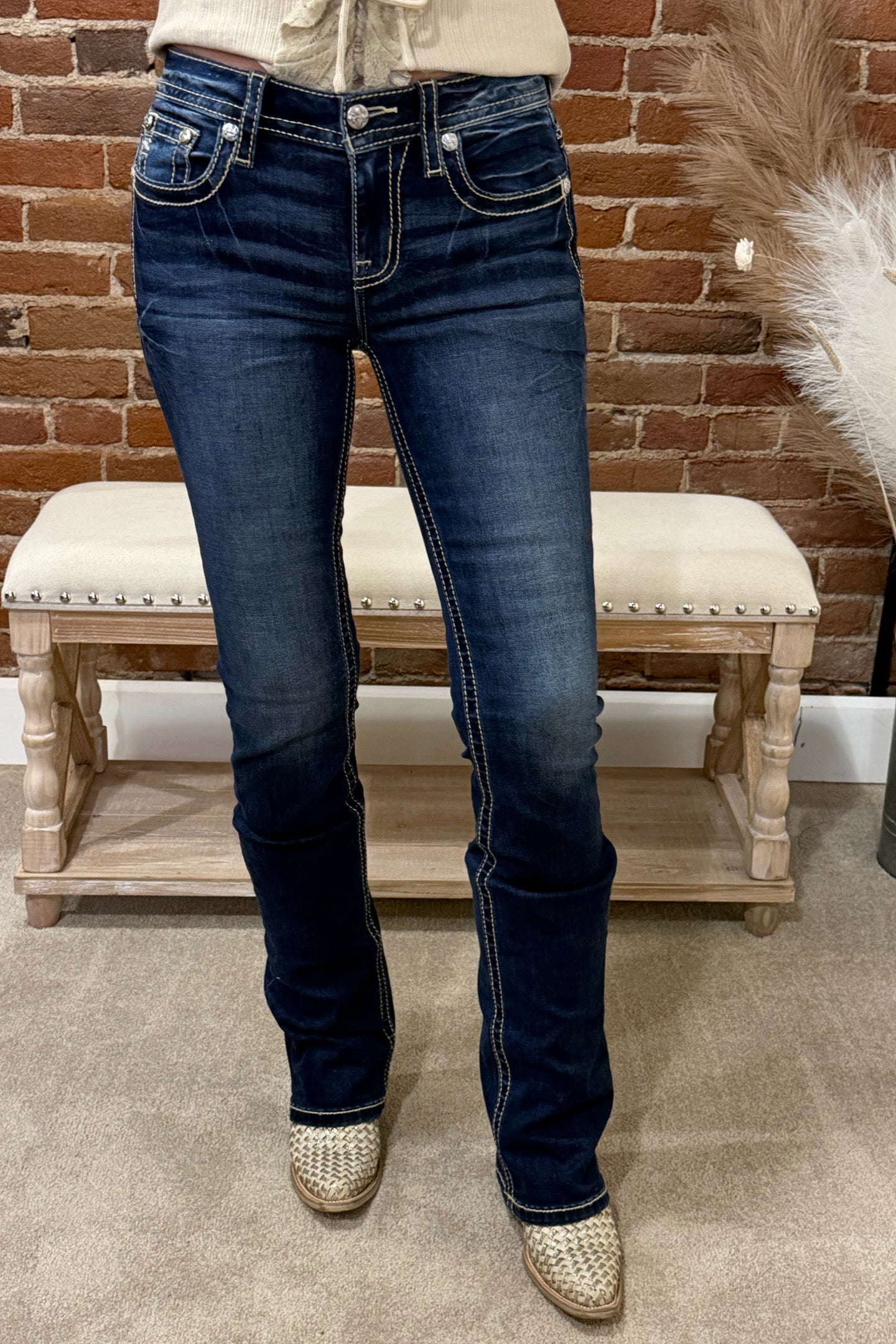 Dreamcatcher Mid Rise Bootcut Jean by Miss Me-Bootcut-Miss Me-Gallop 'n Glitz- Women's Western Wear Boutique, Located in Grants Pass, Oregon