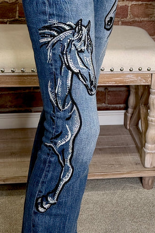 The Midnight Rodeo Bootcut Jean by Miss Me-Exclusive Rodeo Denim-Miss Me-Gallop 'n Glitz- Women's Western Wear Boutique, Located in Grants Pass, Oregon
