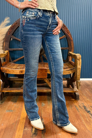 Flag Day Americana Bootcut Jean by Miss Me-Bootcut-Miss Me-Gallop 'n Glitz- Women's Western Wear Boutique, Located in Grants Pass, Oregon