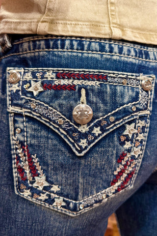 Flag Day Americana Bootcut Jean by Miss Me-Bootcut-Miss Me-Gallop 'n Glitz- Women's Western Wear Boutique, Located in Grants Pass, Oregon