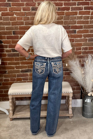 FINAL SALE - Rock Revival "MILLIE" High Rise Wide Leg Jean-Wide Leg-Rock Revival-Gallop 'n Glitz- Women's Western Wear Boutique, Located in Grants Pass, Oregon