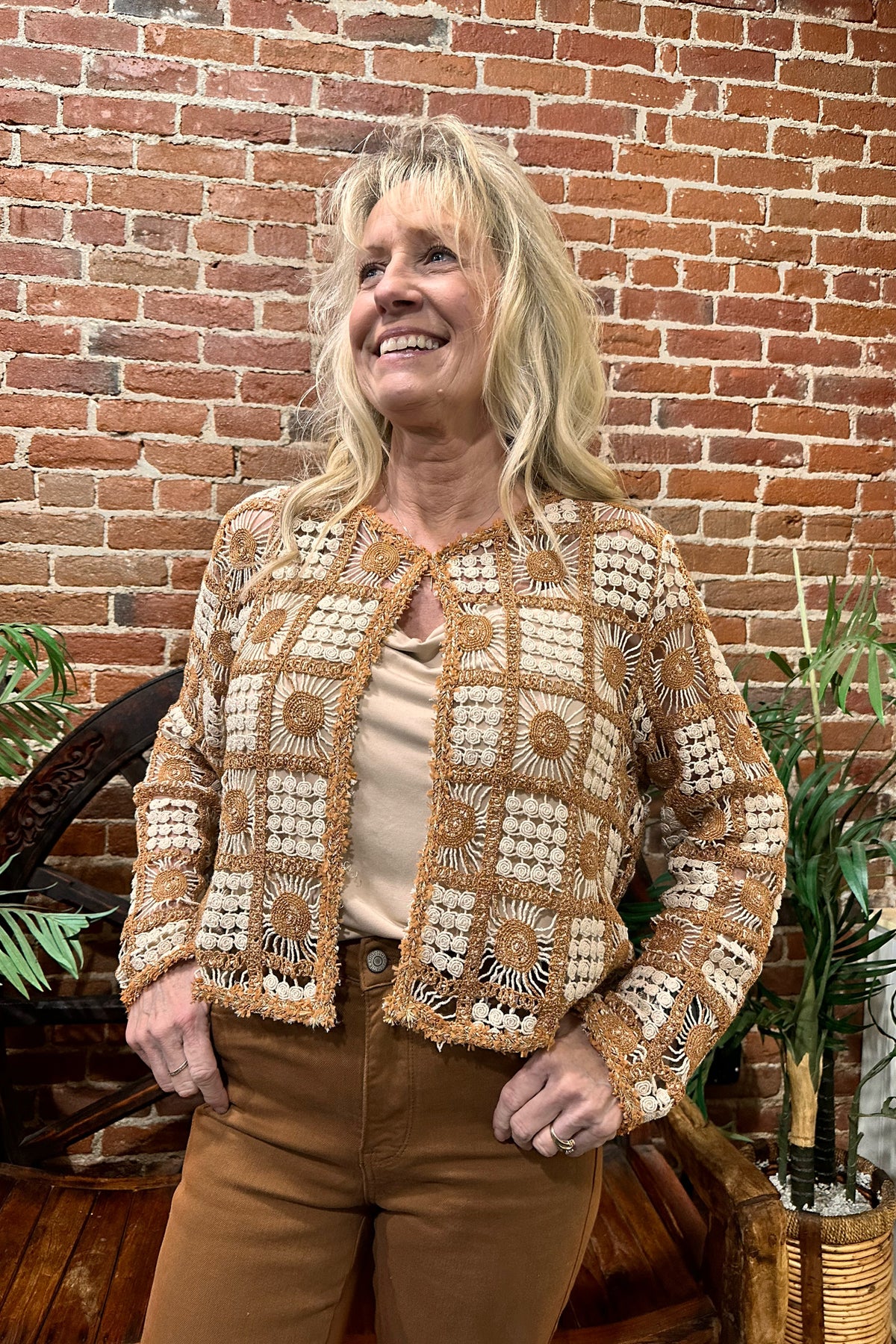 Miss Me Floral Crochet Crop Jacket-Cardigan-Miss Me-Gallop 'n Glitz- Women's Western Wear Boutique, Located in Grants Pass, Oregon