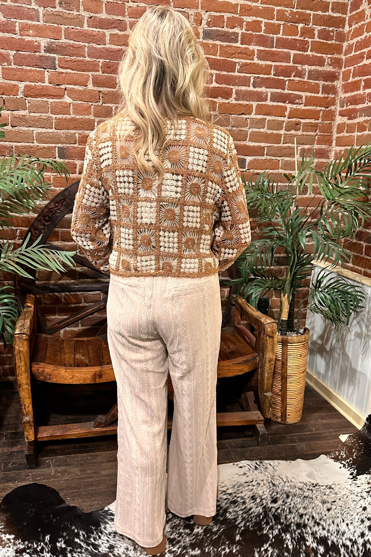Miss Me Linen Pant with Crochet Details-Casual-Miss Me-Gallop 'n Glitz- Women's Western Wear Boutique, Located in Grants Pass, Oregon