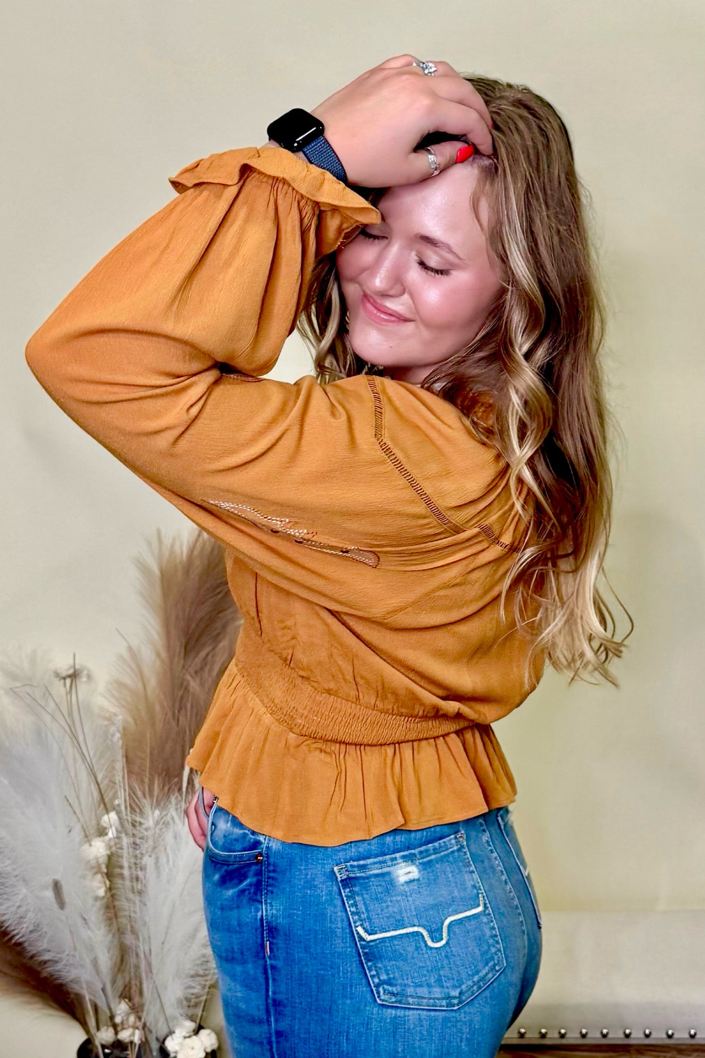 Desert Days Boho Rust Top By Miss Me-Top-Miss Me-Gallop 'n Glitz- Women's Western Wear Boutique, Located in Grants Pass, Oregon