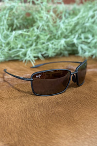 Maui Jim Malu Polarized Wrap Matte Black Sunglasses-Sunglasses-Maui Jim-Gallop 'n Glitz- Women's Western Wear Boutique, Located in Grants Pass, Oregon