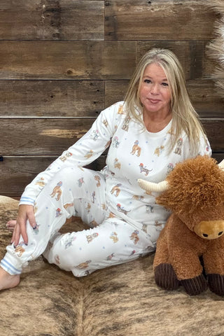 Meet Me In Pawris PJ Set By PJ Salvage-Pajamas-PJ Salvage-Gallop 'n Glitz- Women's Western Wear Boutique, Located in Grants Pass, Oregon