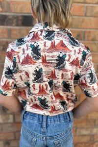 Mini Golden Buckaroo Polo-Kids-Sterling Kreek-Gallop 'n Glitz- Women's Western Wear Boutique, Located in Grants Pass, Oregon
