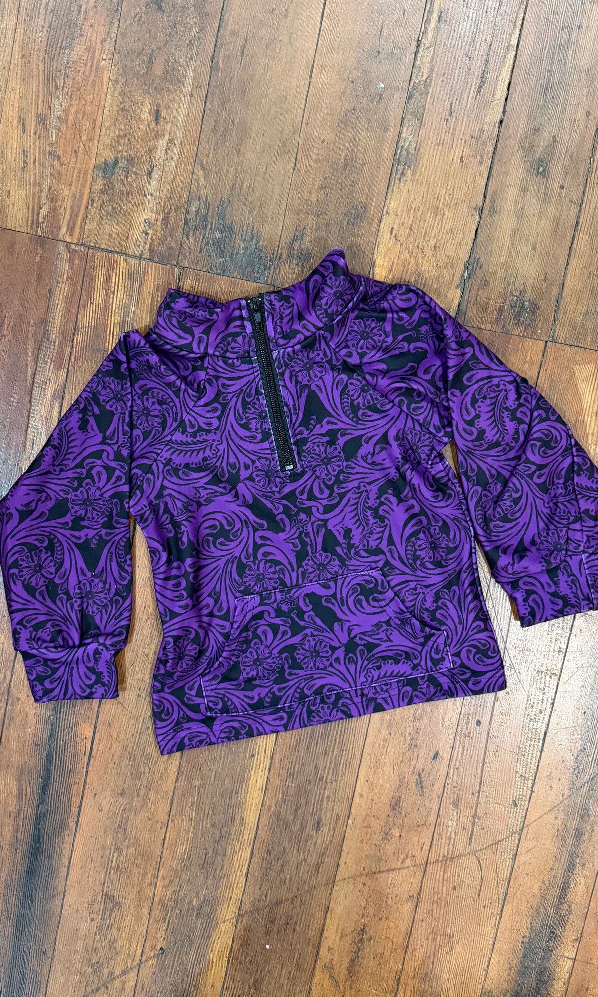 Mini Tailgate Party Pullover Purple-Girls Top-Sterling Kreek-Gallop 'n Glitz- Women's Western Wear Boutique, Located in Grants Pass, Oregon