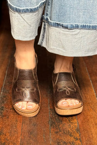 MOST WANTED By Corkys Espresso Crinkle Wedge Sandal-Women's Shoes-Corkys-Gallop 'n Glitz- Women's Western Wear Boutique, Located in Grants Pass, Oregon