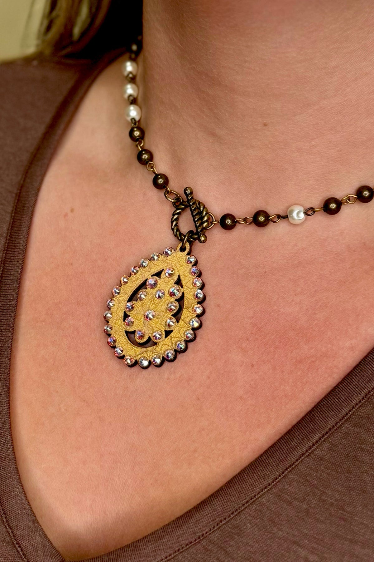 Desert Glow Austrian Crystal Necklace-Jewelry-Pink Panache-Gallop 'n Glitz- Women's Western Wear Boutique, Located in Grants Pass, Oregon