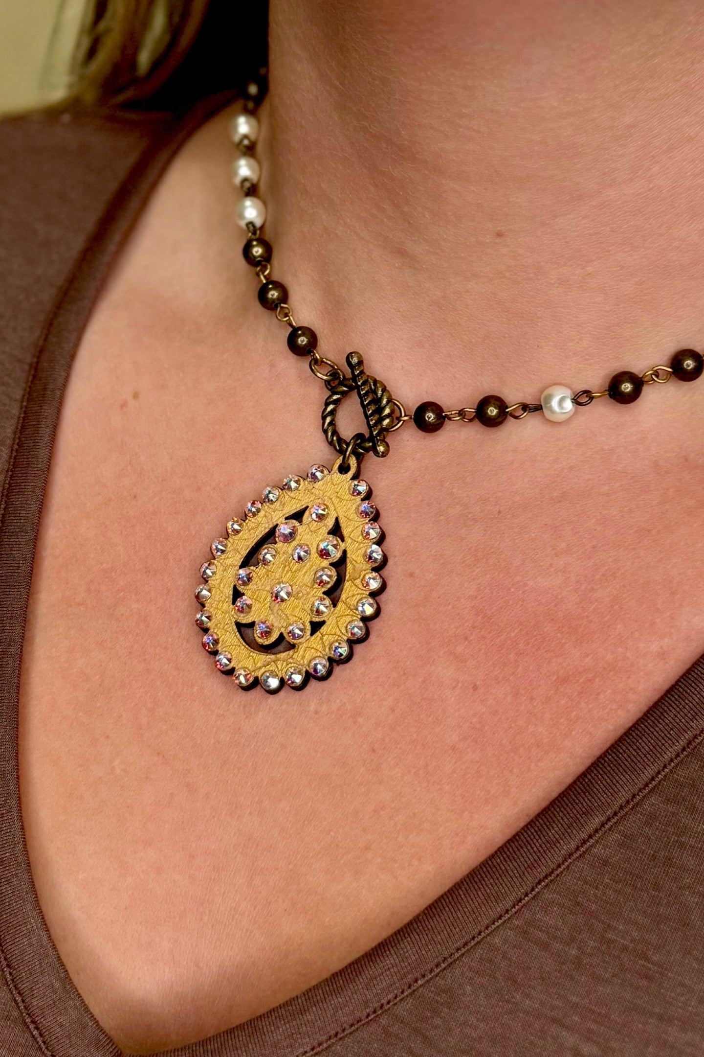 Desert Glow Austrian Crystal Necklace-Jewelry-Pink Panache-Gallop 'n Glitz- Women's Western Wear Boutique, Located in Grants Pass, Oregon