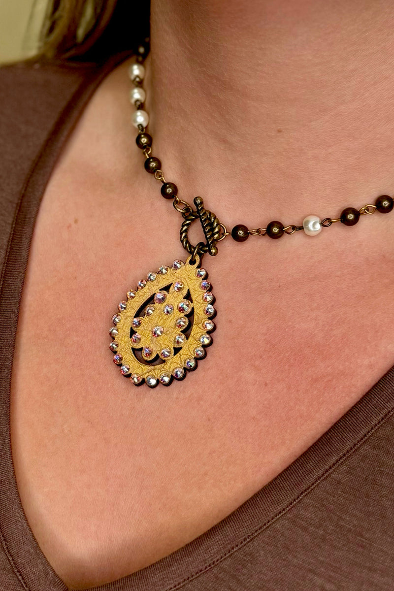 Desert Glow Austrian Crystal Necklace-Jewelry-Pink Panache-Gallop 'n Glitz- Women's Western Wear Boutique, Located in Grants Pass, Oregon