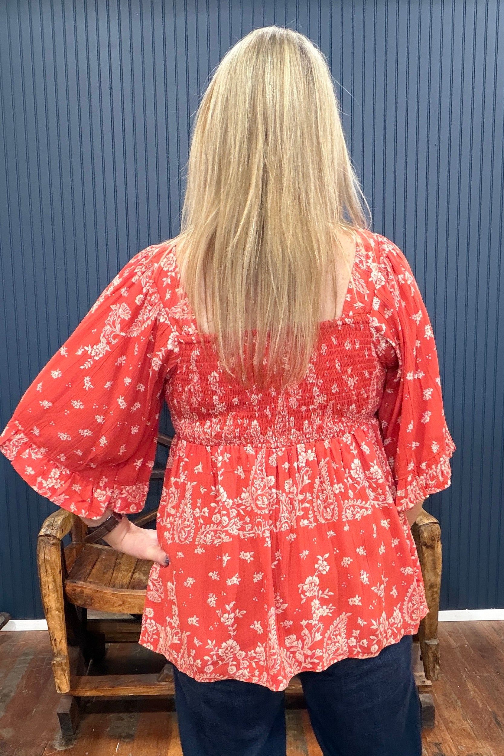 Prairie Flame Floral Top-Top-Nostalgia-Gallop 'n Glitz- Women's Western Wear Boutique, Located in Grants Pass, Oregon