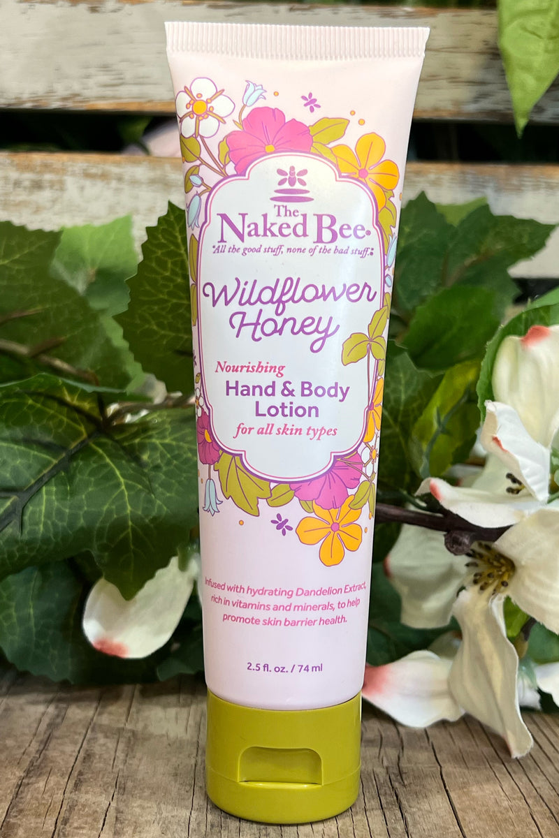 Wildflower and Honey Nourishing Hand & Body Lotion 2.5 oz by Naked Bee-Gift-Naked Bee-Gallop 'n Glitz- Women's Western Wear Boutique, Located in Grants Pass, Oregon