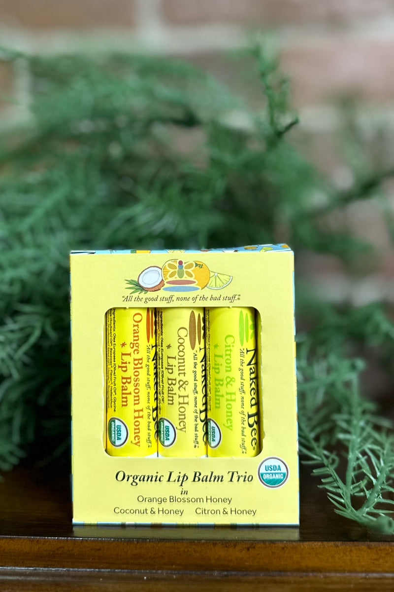 USDA Organic Lip Balm Trio by Naked Bee-Gift-Naked Bee-Gallop 'n Glitz- Women's Western Wear Boutique, Located in Grants Pass, Oregon