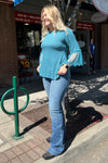Origami Lace Bell Sleeve Top-top-Origami-Gallop 'n Glitz- Women's Western Wear Boutique, Located in Grants Pass, Oregon