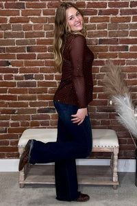 Desert Ride Rhinestone Mesh Top-Mesh Top-Origami-Gallop 'n Glitz- Women's Western Wear Boutique, Located in Grants Pass, Oregon