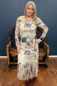 Freedom Sparkle Mesh Top-Mesh Top-Origami-Gallop 'n Glitz- Women's Western Wear Boutique, Located in Grants Pass, Oregon