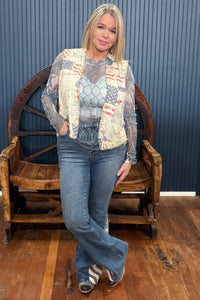 Americana Star Studded Vest-Vest-Origami-Gallop 'n Glitz- Women's Western Wear Boutique, Located in Grants Pass, Oregon