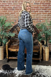 Kimes Ranch Women's Olivia Light Wash High Rise Stretch Wide Leg Trouser Jeans-Trouser-Kimes-Gallop 'n Glitz- Women's Western Wear Boutique, Located in Grants Pass, Oregon