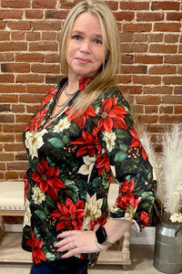 Poinsettia Season Top-Top-Sterling Kreek-Gallop 'n Glitz- Women's Western Wear Boutique, Located in Grants Pass, Oregon