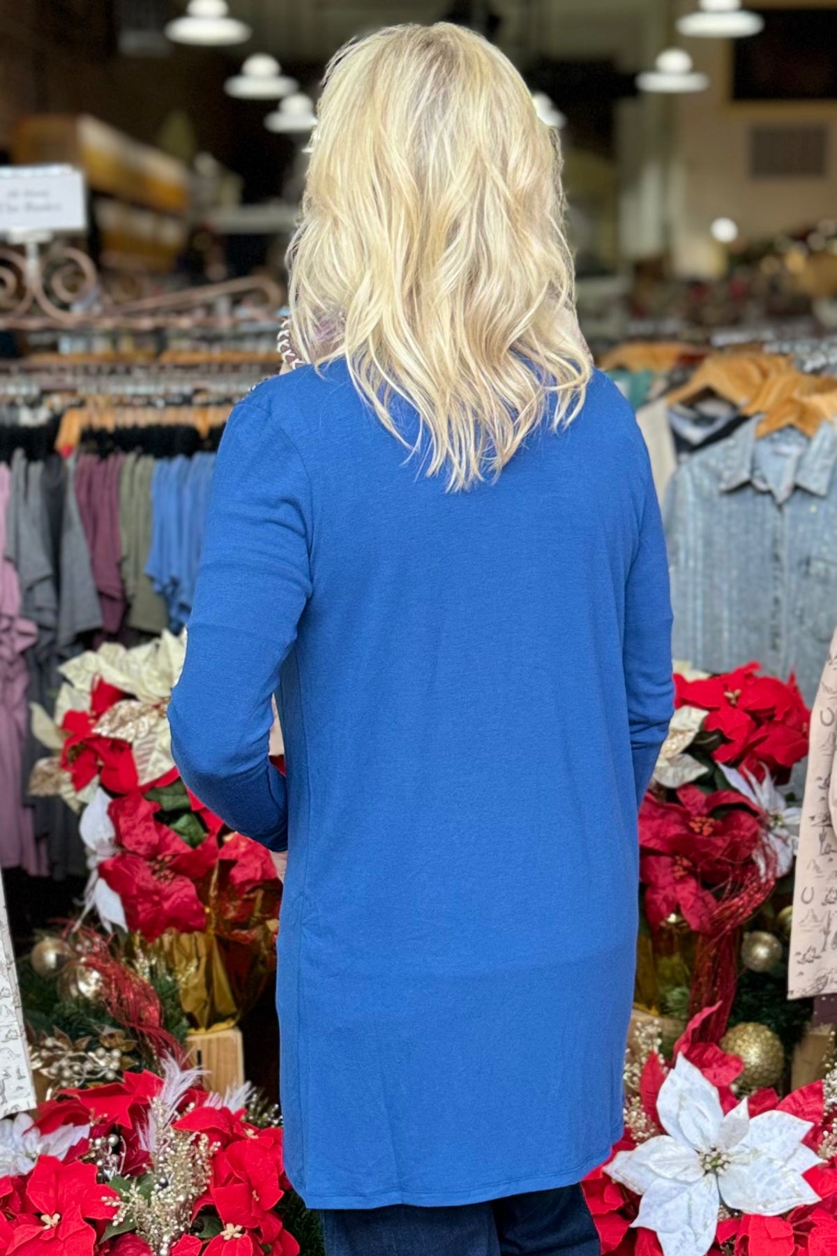 Plus Sized Slouchy Pocket Open Cardigan LT Navy-Door Buster-Zenana-Gallop 'n Glitz- Women's Western Wear Boutique, Located in Grants Pass, Oregon