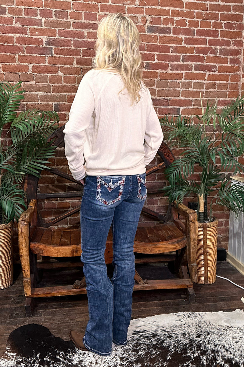 PJ Salvage Textured Essentials Long Sleeve Top-top-PJ Salvage-Gallop 'n Glitz- Women's Western Wear Boutique, Located in Grants Pass, Oregon