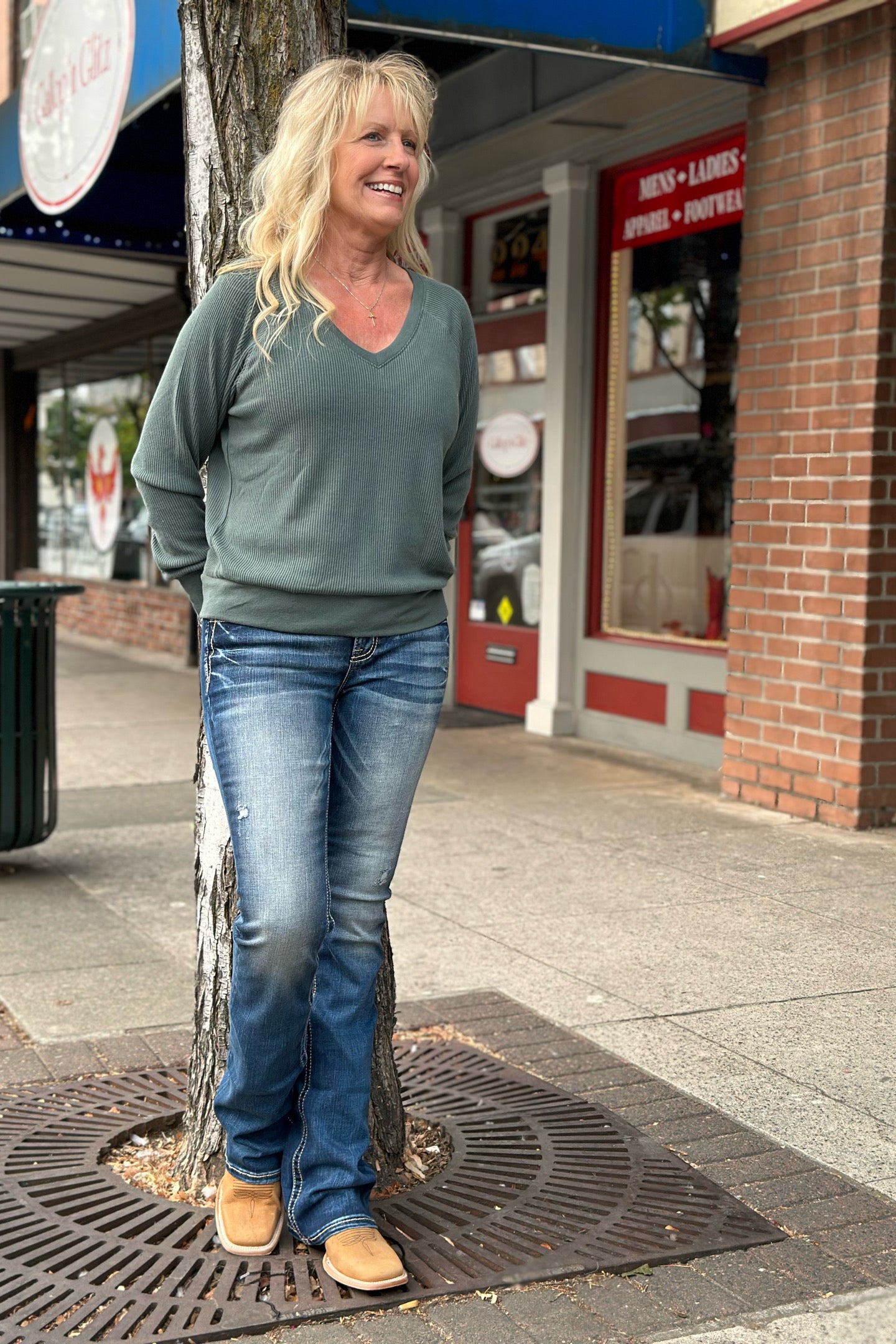 PJ Salvage Textured Essentials Long Sleeve Top-top-PJ Salvage-Gallop 'n Glitz- Women's Western Wear Boutique, Located in Grants Pass, Oregon