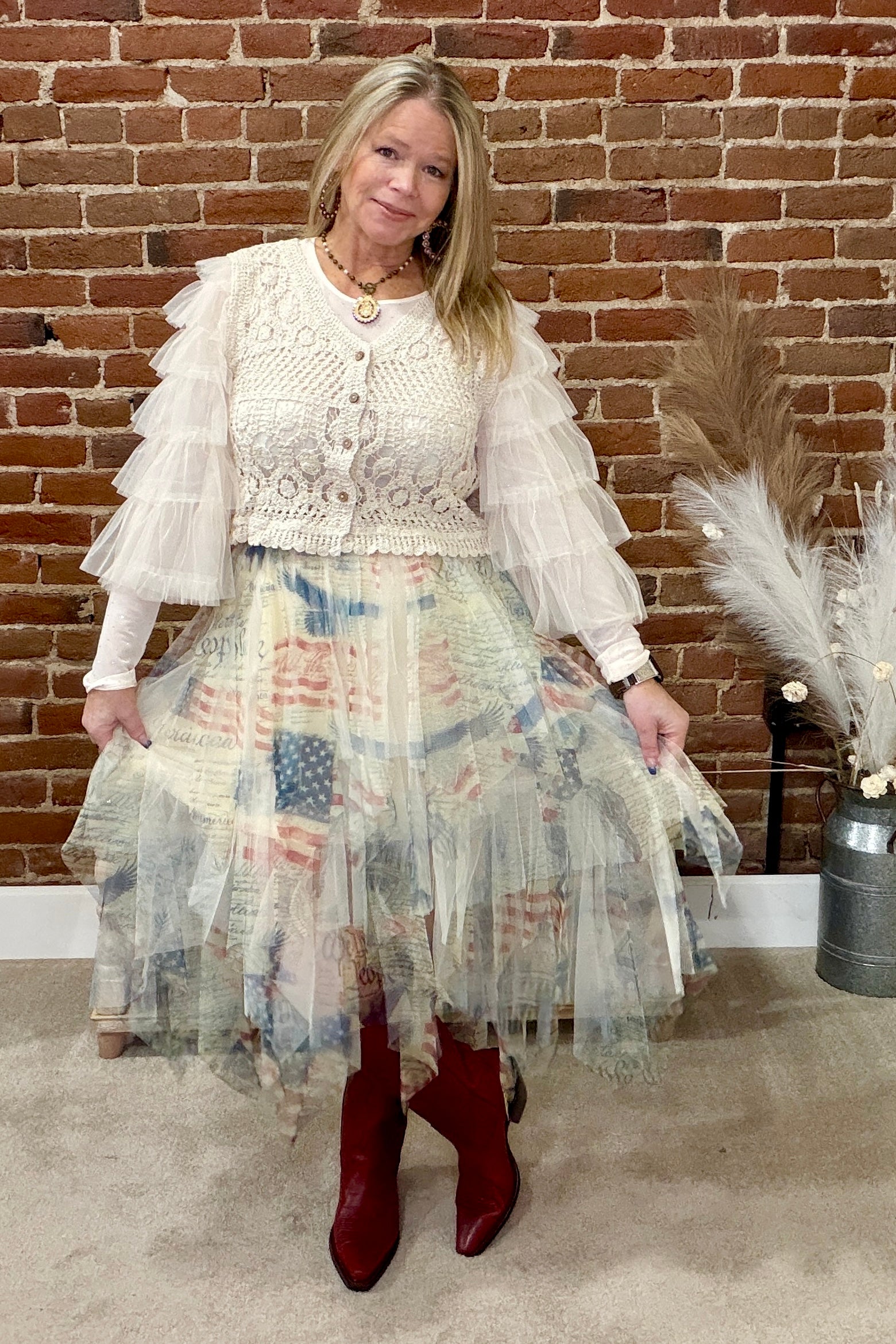 Rumor 17" Tall Boot in Red by Justin Boots-Women's Boot-Justin Boots-Gallop 'n Glitz- Women's Western Wear Boutique, Located in Grants Pass, Oregon