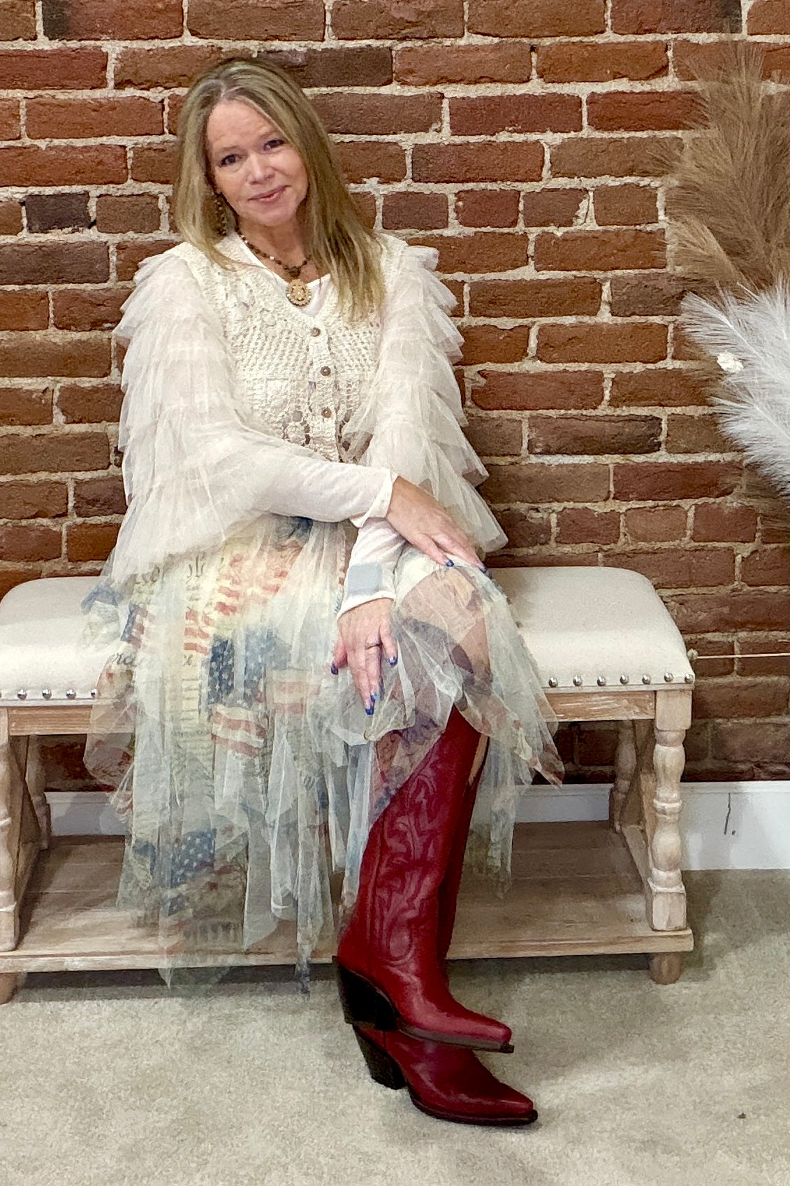 Rumor 17" Tall Boot in Red by Justin Boots-Women's Boot-Justin Boots-Gallop 'n Glitz- Women's Western Wear Boutique, Located in Grants Pass, Oregon