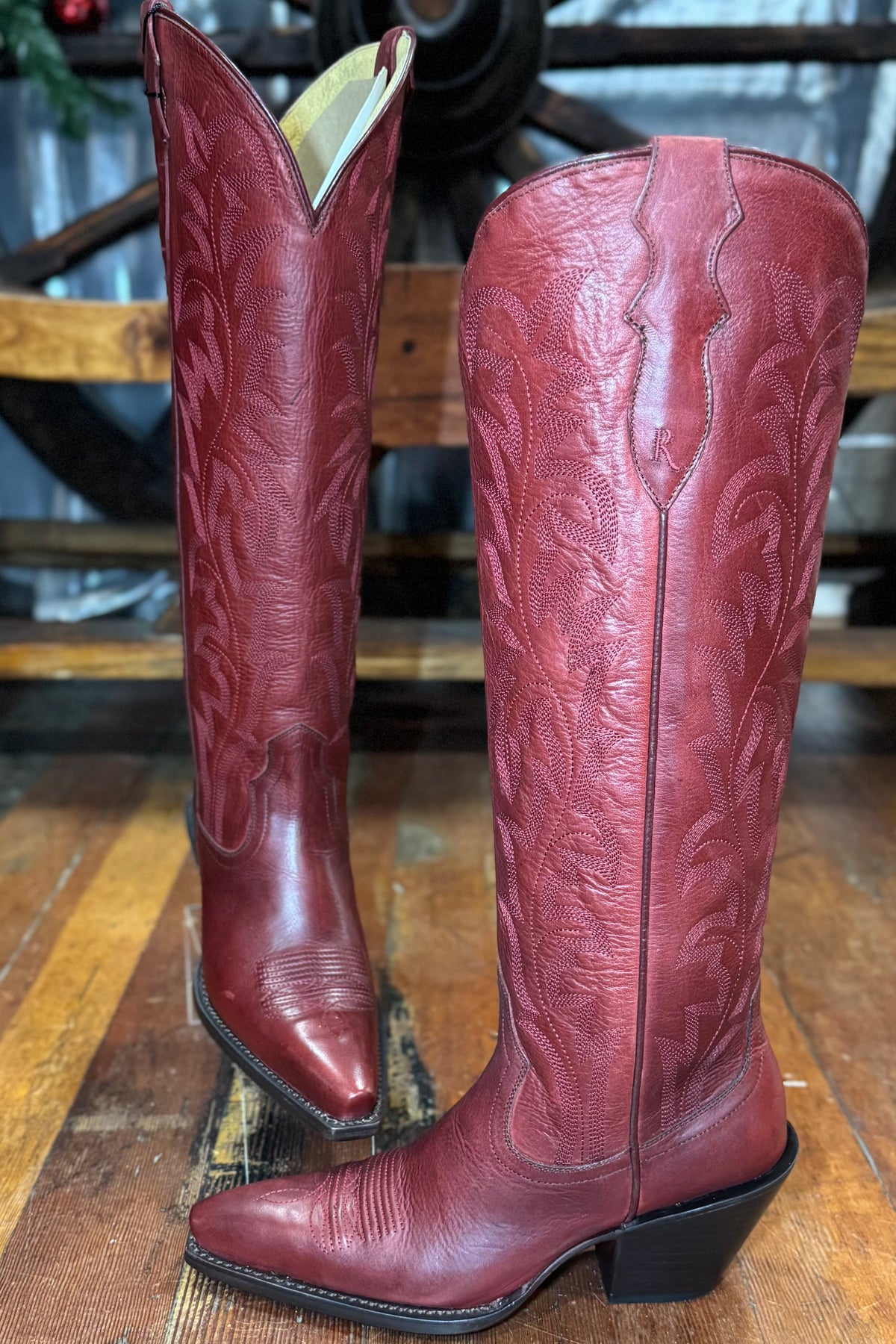 Rumor 17" Tall Boot in Red by Justin Boots-Women's Boot-Justin Boots-Gallop 'n Glitz- Women's Western Wear Boutique, Located in Grants Pass, Oregon