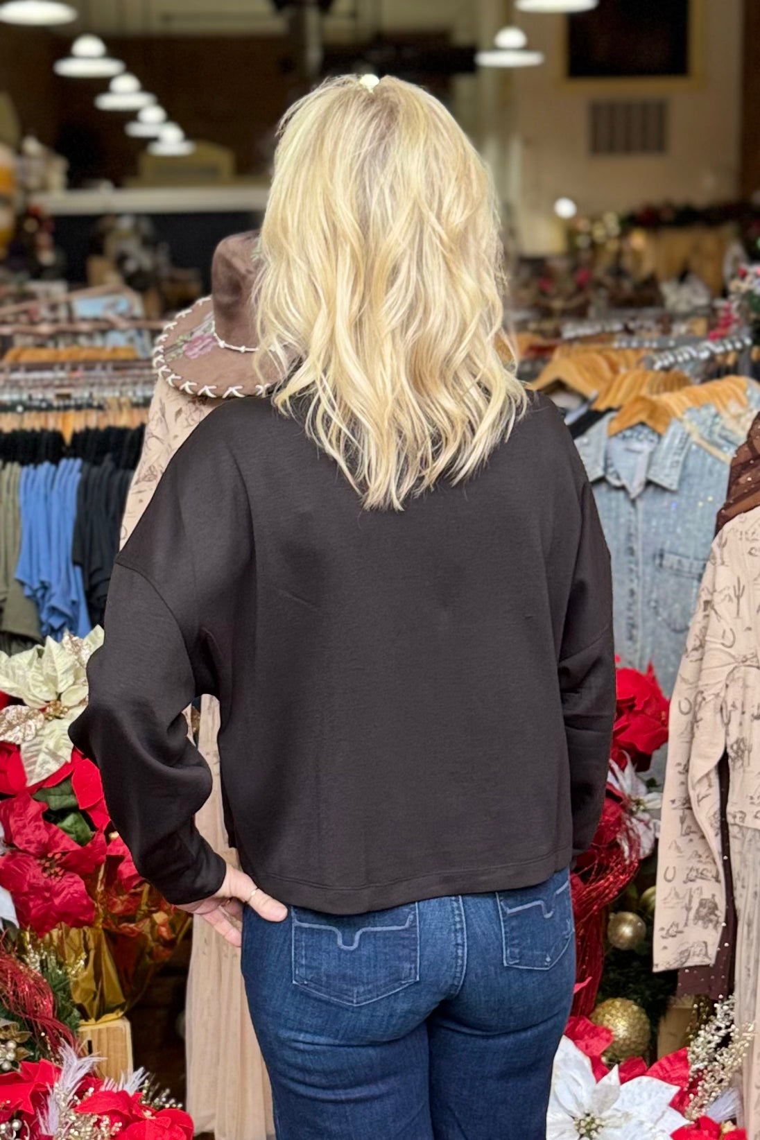 Scuba Full Zip Jacket Black-Door Buster-Zenana-Gallop 'n Glitz- Women's Western Wear Boutique, Located in Grants Pass, Oregon