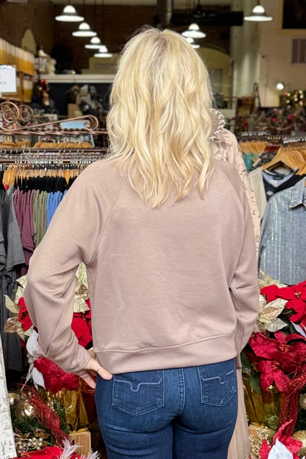 Scuba Half Zip Pullover Cocoa-Door Buster-Zenana-Gallop 'n Glitz- Women's Western Wear Boutique, Located in Grants Pass, Oregon