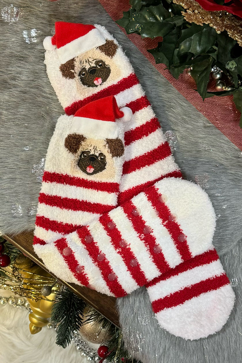 Cozy Pooch Santa Socks by PJ Salvage-Socks-PJ Salvage-Gallop 'n Glitz- Women's Western Wear Boutique, Located in Grants Pass, Oregon