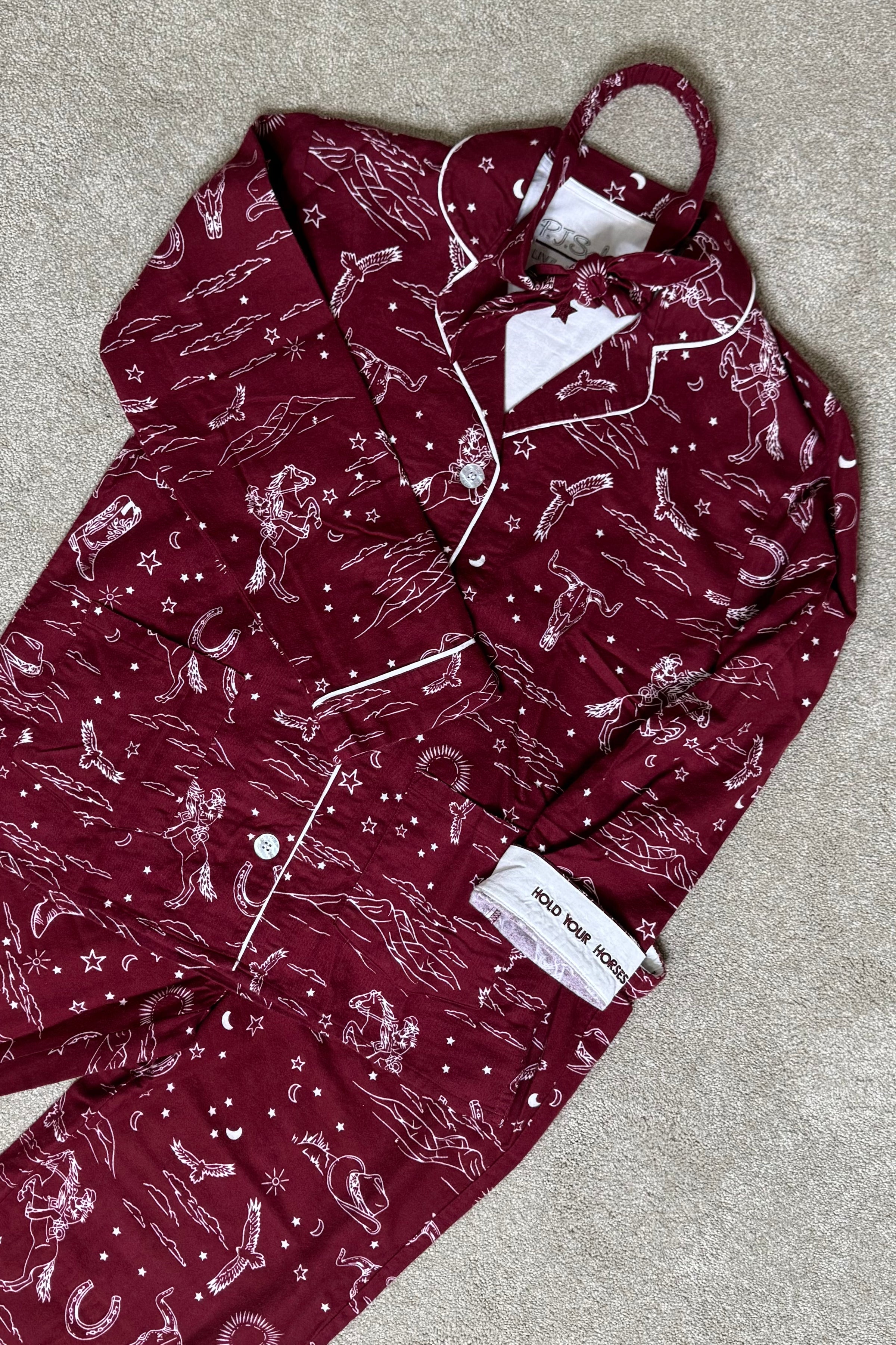 Hold Your Horses PJ Set By PJ Salvage-Pajamas-PJ Salvage-Gallop 'n Glitz- Women's Western Wear Boutique, Located in Grants Pass, Oregon