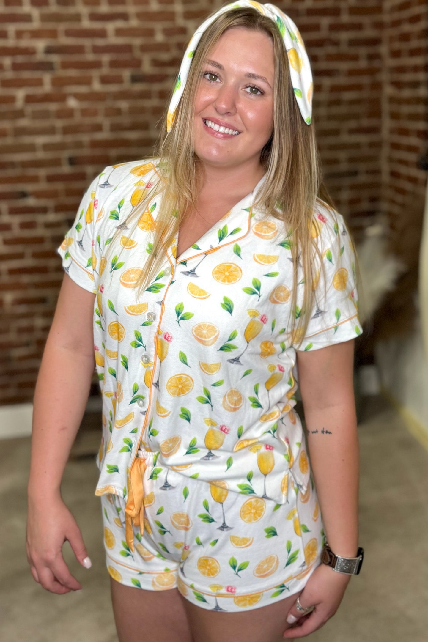 Mimosa Me PJ Set By PJ Salvage-Pajamas-PJ Salvage-Gallop 'n Glitz- Women's Western Wear Boutique, Located in Grants Pass, Oregon